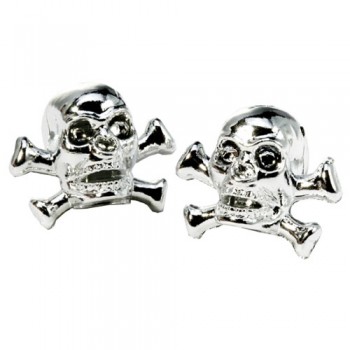 Skull valvecaps black