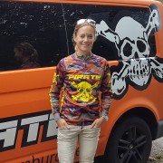 Malla Pirate manga larga roja