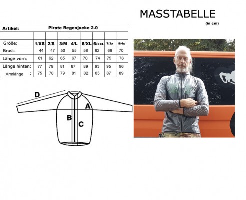 Pirate REGENJACKE 2.0 schwarz