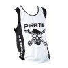 Pirate Cool White Shirt-camiseta sin mangas blanca